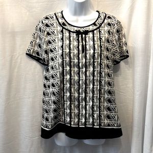 Karl Lagerfeld-Paris Black & White Blouse